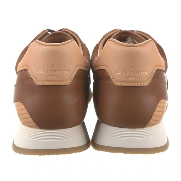 Louis Vuitton Tan Leather Lace Up Low Top Sneakers - Picture 4 of 5